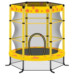 55 Inch Kids Trampoline with Safety Enclosure Net, 4.5FT Outdoor Indoor Trampoline for Kids - 1 of 4