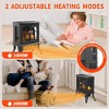 SUGIFT Electric Infrared Quartz Fireplace Stove Heater with 3D Flame Effect, Black - image 3 of 4