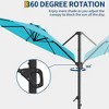 10FT Cantilever Umbrella Outdoor Patio Umbrella with Base and 360-Degree Rotation, Windproof - 3 of 4