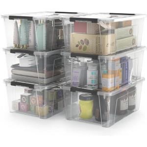 Summit Adventure Clear Storage Latch Bins, 6-Pack Storage Organizer Box with Handle and Lids, 5-Litre - 1 of 4