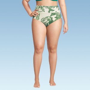 Lands' End Women's Chlorine Resistant Pinchless High Waisted Bikini Bottoms - 1 of 3