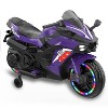 YOOCOZZ 12V Children's Electric Motorcycle - USB & MP3 Connectivity (3-4 Years), Violet - 3 of 4