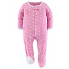 The Peanutshell Floral Love Footed Baby Sleepers for Girls - 2 of 4