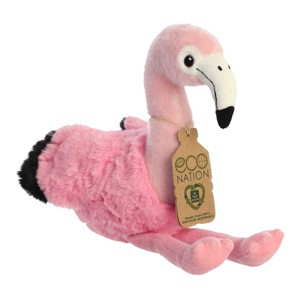 Aurora Medium Flamingo Eco Nation Eco-Friendly Stuffed Animal Pink 10.5" - 1 of 4