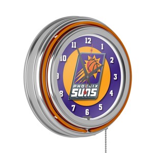 NBA Retro Neon Wall Clock by Trademark Gameroom - 1 of 4