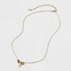 14K Gold Dipped Cubic Zirconia Rondelle Initial Necklace - A New Day™ Gold - 2 of 4
