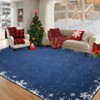 Washable Christmas Living Room Rugs, Home Decorative Snowflake Print Bedroom Rugs, Soft Non Slip Xmas Carpet for Kids Room - 2 of 4