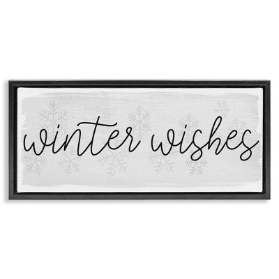 Stupell Industries Winter Wishes Sentiment, 31" x 14"