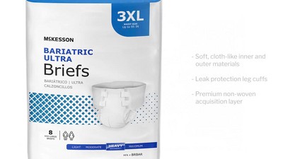 McKesson Ultra Plus Bariatric Disposable Briefs Diapers XXXL BRBAR Heavy 32  Ct