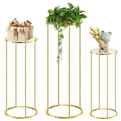 3-Tier Golden Metal Cake Stand with Acrylic Platforms,Height Adjustable for Weddings,Birthdays,Baby Showers,Dessert Display Stand for Parties&Events