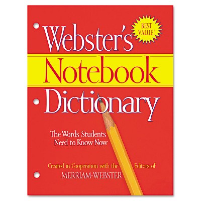 Merriam Webster Notebook Dictionary Three Hole Punched Paperback 80 Pages FSP0566