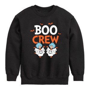 Boys' - Dr. Seuss - Boo Crew Thing 1 and 2 Graphic Long Sleeve Fleece Sweatshirt - 1 of 4