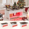 Buenhomino Lift Top Coffee Table, 4in1 Convertible Coffee Tables with LED Light and Charging Station, Farmhouse Coffee Table Converts to Dining Table - 4 of 4