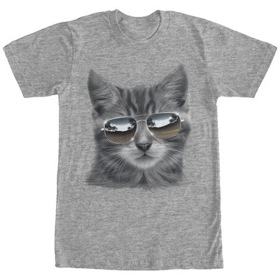 Men's Lost Gods Cat In Aviator Sunglasses T-shirt : Target