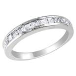 3/4 CT. T.W. Created White Sapphire Eternity Ring in Sterling Silver