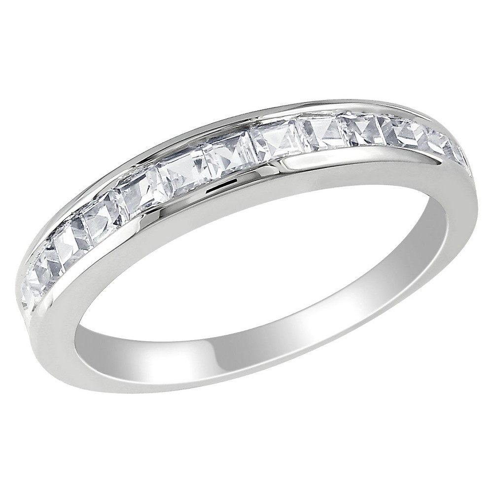 3/4 CT. T.W. Created White Sapphire Eternity Ring - Silver 8 -  No Brand, 14169069