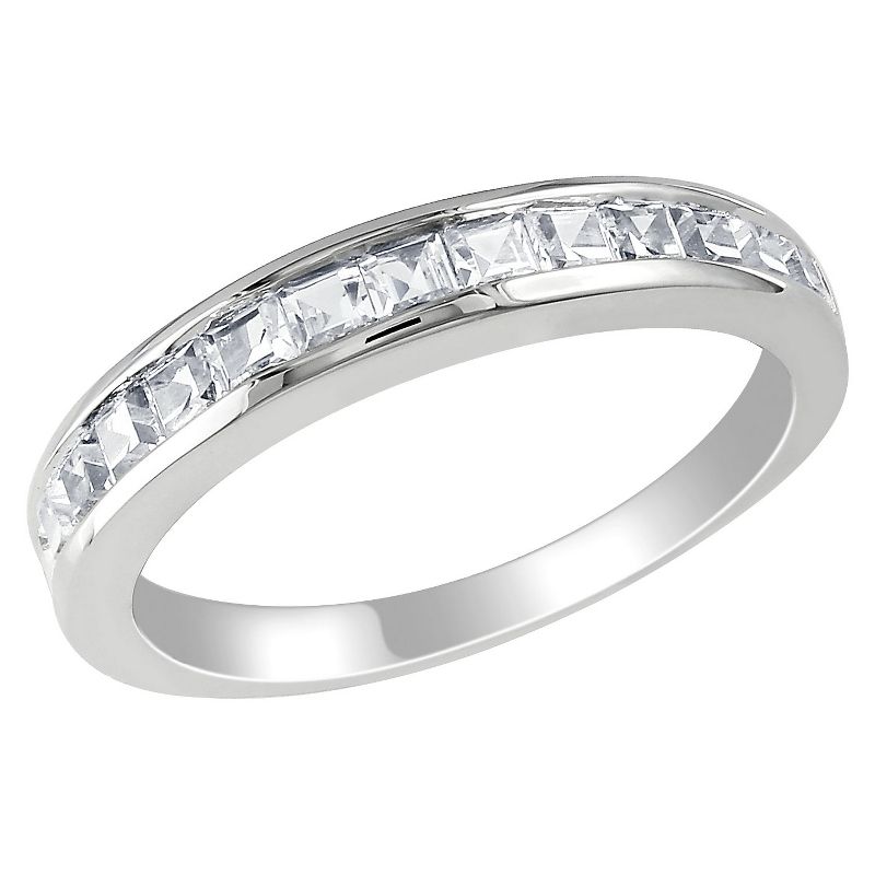 3/4 CT. T.W. Created White Sapphire Eternity Ring in Sterling Silver, 1 of 5