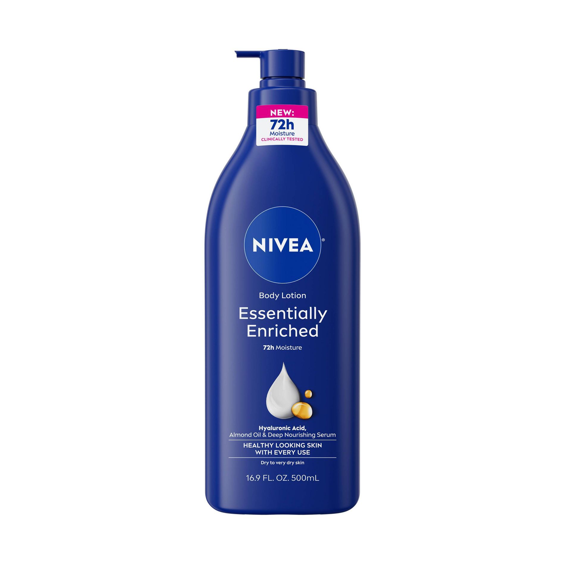 NIVEA Essentially Enriched Dry Skin Body Lotion with Almond Oil Scented - 16.9 fl oz