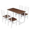 NicBex 5-Piece Industrial Style Dining Table Set & Backrest Chairs for Kitchen,Dining Room,Restaurant,Modern Dinette Set with Metal Frame - 3 of 4