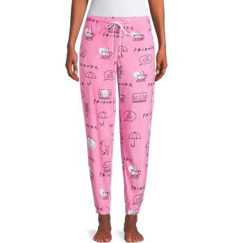 Sanrio Keroppi Women's Pajama Pants Allover Print Adult Lounge Sleep Bottoms,  Pink, Large 