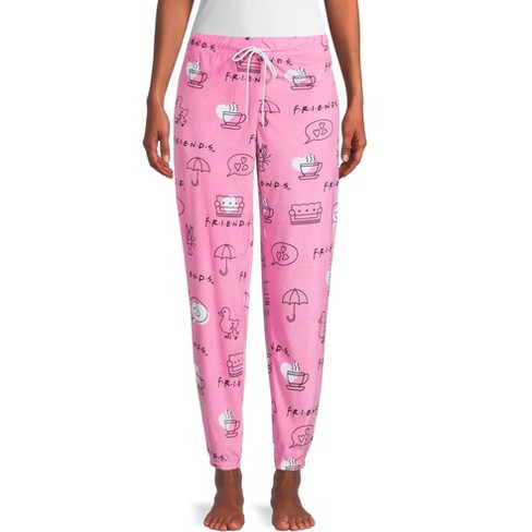 Just Love Women's Plush Pajama Pants - Comfortable and Stylish Loungewear ( Pink - Love Sleep, 3X) 