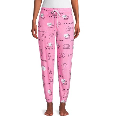 Friends Tv Show Pajama Pants For Women Cute Soft Fleece Sleep Jogger Pants  (md) Pink : Target