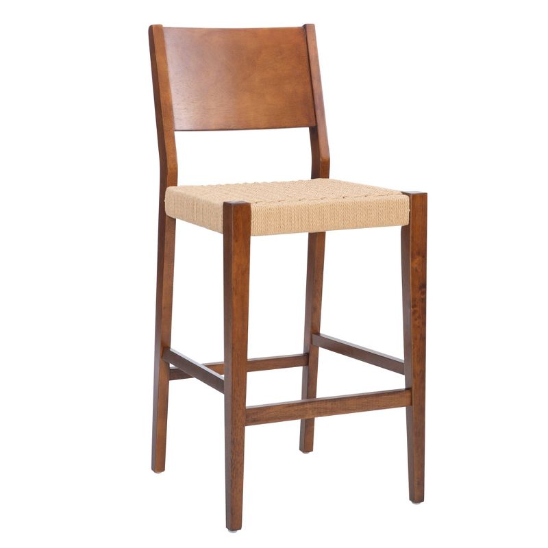 Set of 2 29&#34; Clara Handwoven Seagrass Seat Barstools Brown Wood Finish - Powell, 4 of 11
