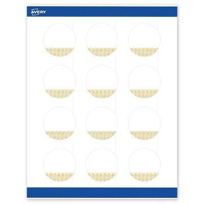 Avery Round Labels, Gold Lace Trim Pattern, 2" Diameter, 120 Total