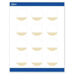Avery Round Labels, Gold Lace Trim Pattern, 2" Diameter, 120 Total - 1 of 4
