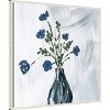Amanti Art 30"x30" Dusty Blue Floral Spray by Lucille Price Framed Canvas Wall Art Print: Modern Still Life Art - 2 of 4