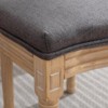 HDZNVF Set of 2 French Style Solid Wood Frame Antique Painting Linen Fabric Rattan Back Dining Chair, Gray - 4 of 4