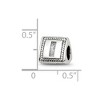 Black Bow Jewelry Triangle Block, Letter I Sterling Silver Bead Charm - 4 of 4