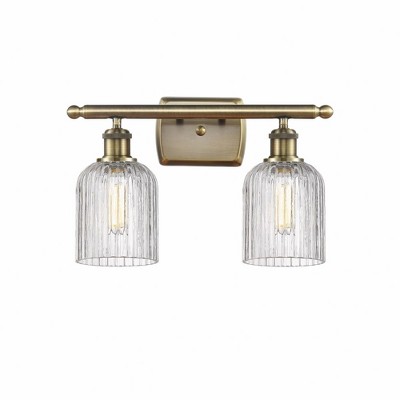 Bridal Veil - 2 Light Bath Vanity In Art Deco Style-10 Inches Tall and 15 Inches Wide