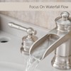 ChicFurnit Bathroom Sink Faucet Widespread Design with Double Lever Handles and Pop Up Drain for Modern Vanities, Silver, 15.7"*11.8"*3.3" - 3 of 4
