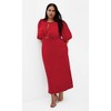 Women's Plus Size Ines Puff Dress - red cherry | CITY CHIC - 2 of 4