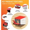 3 Hole Chicken Nesting Box, Metal with Swing Perch & Roll-Out Egg Collection, Galvanized Steel for Chicken Coop - 3 of 4
