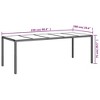 vidaXL Garden Dining Table Brown 98.4 x 39.4 x 29.5 in Poly rattan - 4 of 4