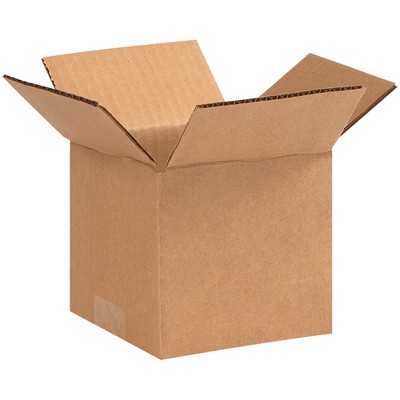 The Packaging Wholesalers Corrugated Boxes 5" x 5" x 4" Kraft 25/Bundle BS050504