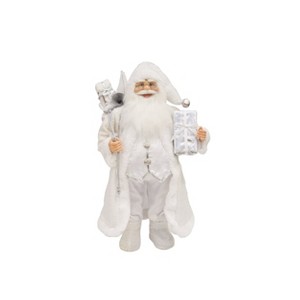 Season's Designs 18In Aa White Glittery Coat Santa - 1 of 1