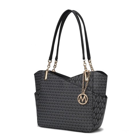 Mia K Collection Black Chain Strap Satchel hotsell