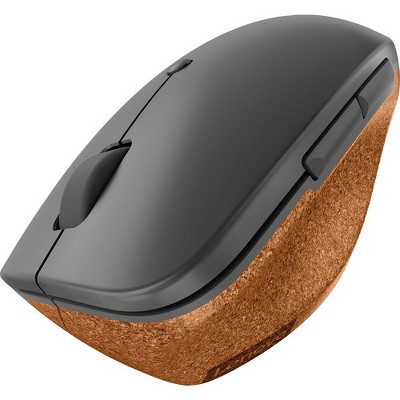 Lenovo Go Wireless Vertical Mouse - Optical - Wireless - 2.40 GHz - Storm Gray - USB Type A - 2400 dpi - Scroll Wheel - 6 Button(s)