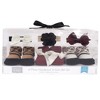 Hudson Baby Infant Girl Headband and Socks Giftset 6pc, Burgundy Leopard, One Size - 2 of 2