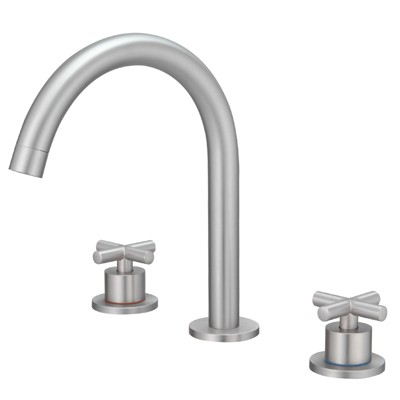 8 in. Widespread Double Handle High Arc Spout Bathroom Faucet in Matte Black