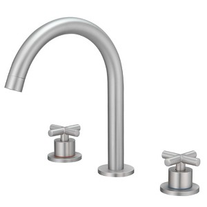 8 in. Widespread Double Handle High Arc Spout Bathroom Faucet in Matte Black - 1 of 4