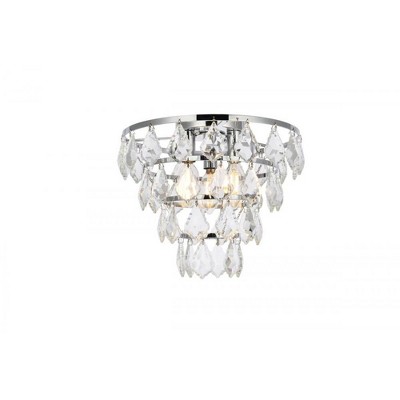 Elegant Lighting Ella 12 inch flush mount in chrome