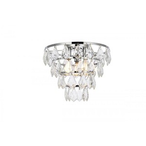 Elegant Lighting Ella 12 inch flush mount in chrome - 1 of 4