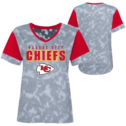 NFL Kansas City Chiefs Girls' Short Sleeve Fashion T-Shirt - S