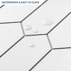 Wikineon 10-Sheet Peel & Stick Backsplash – White Long Hexagon Self-Adhesive Tile, Stone Composite Mosaic for Kitchen, Bathroom, Fireplace 12"x11.22" - 3 of 4