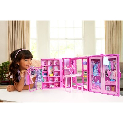 Barbie Dream Closet Pink Glitter Playset with Accessories