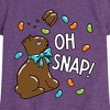 Girls' - Instant Message - Oh Snap Chocolate Bunny Fitted Short Sleeve Graphic T-Shirt - 2 of 4